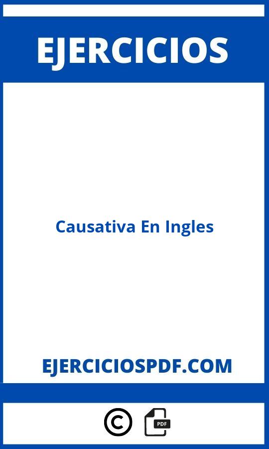 Causativa En Ingles Ejercicios Resueltos Pdf