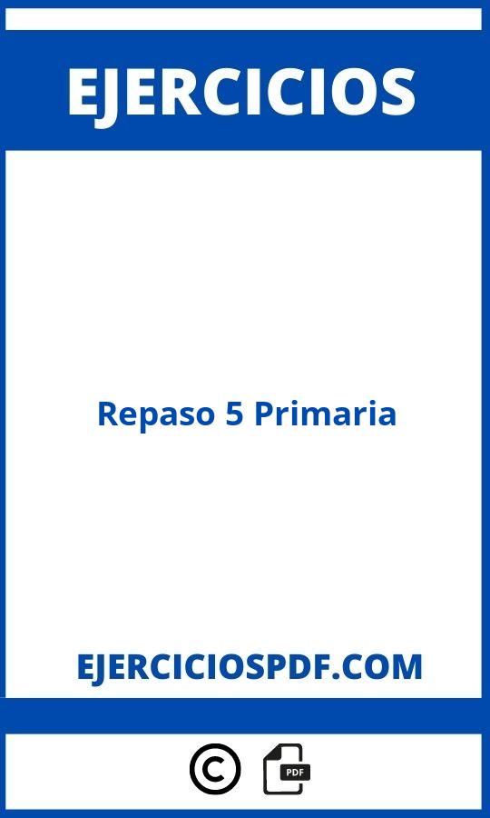 Ejercicios Repaso 5 Primaria Pdf